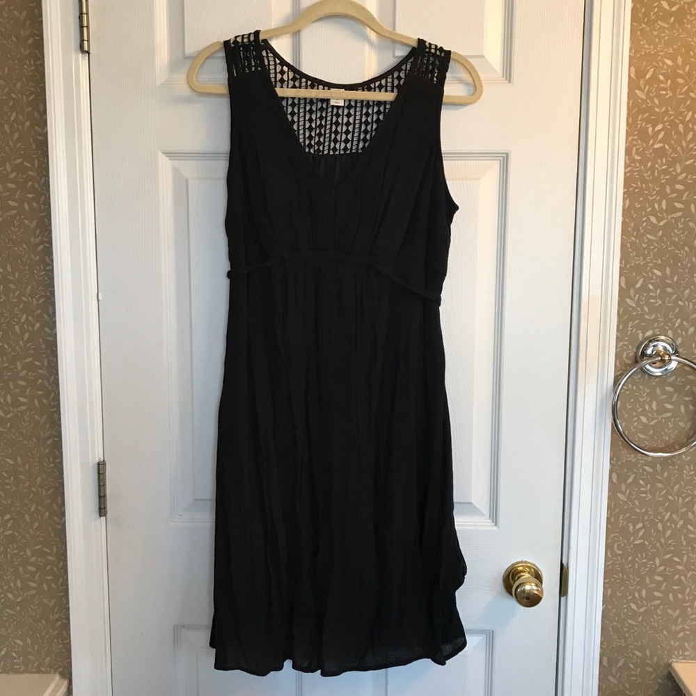 Old navy maternity dress lace yoke midi black
